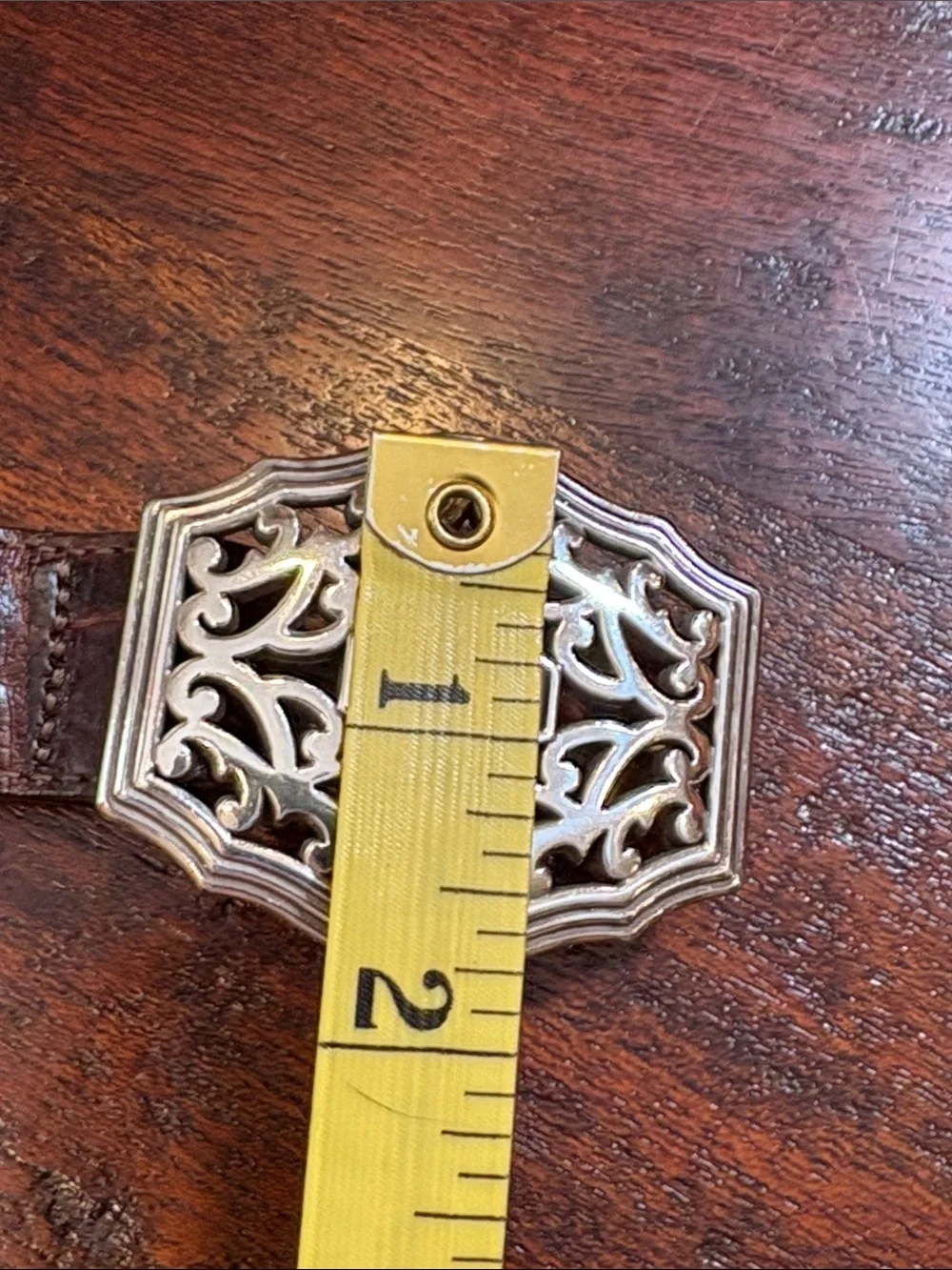 Vintage Brighton Brown Leather Belt with Silver Conchos size Medium / 30